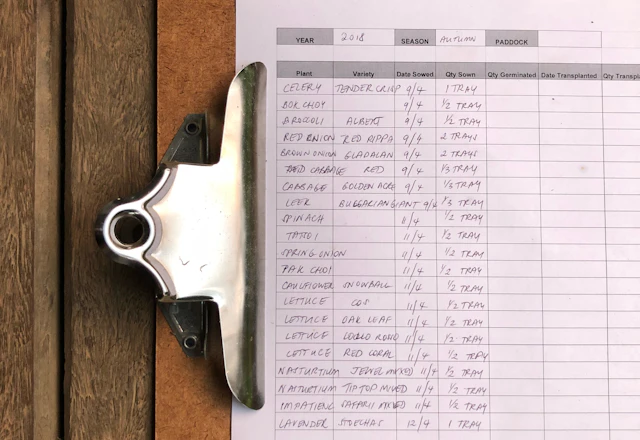 Clipboard with papers on a desk